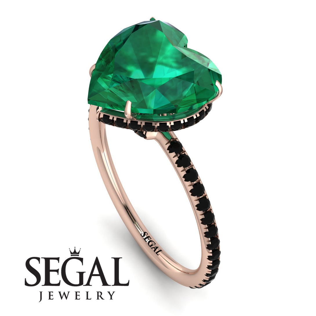 Heart Shape Emerald Ring - Noelle No. 35